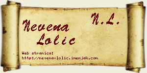Nevena Lolić vizit kartica